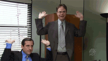 Dwight-Schrute-Michael-Scott-Raise-The-Roof-On-The-Office