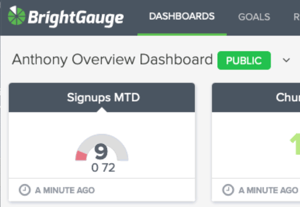 A dashboard designated as PUBLIC within BrightGauge