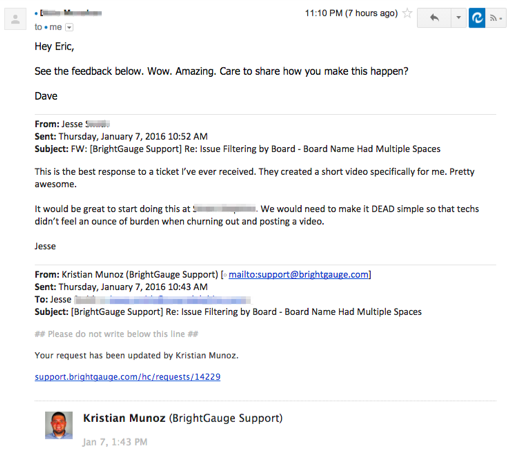BrightGauge_support video feedback anonymous