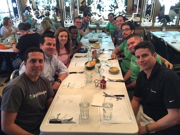 a team lunch at Versailles