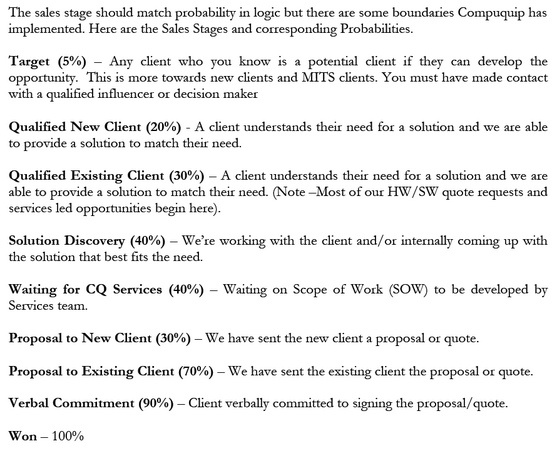 Sales Process 2009