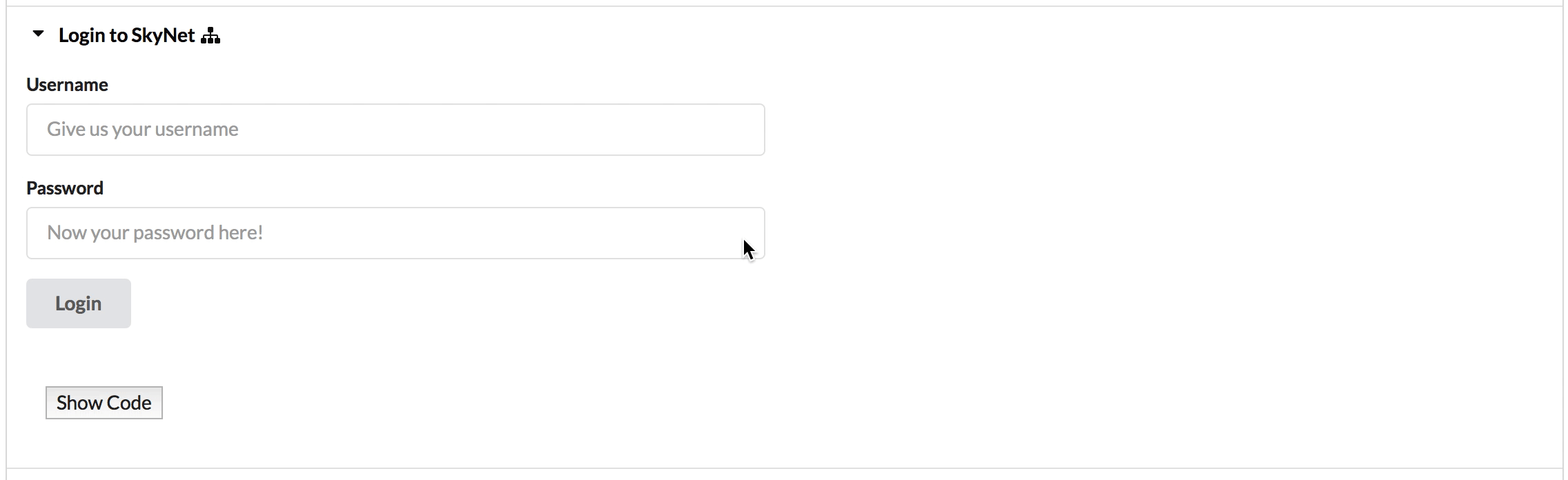 Copying input field, including a password field into another element.