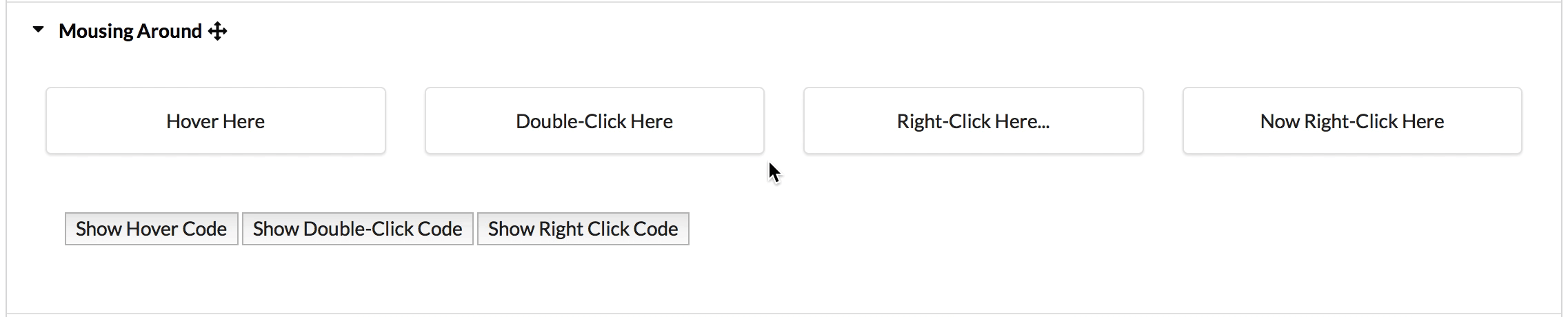 Experiment with mouse events: hovering, double-click and right-click.