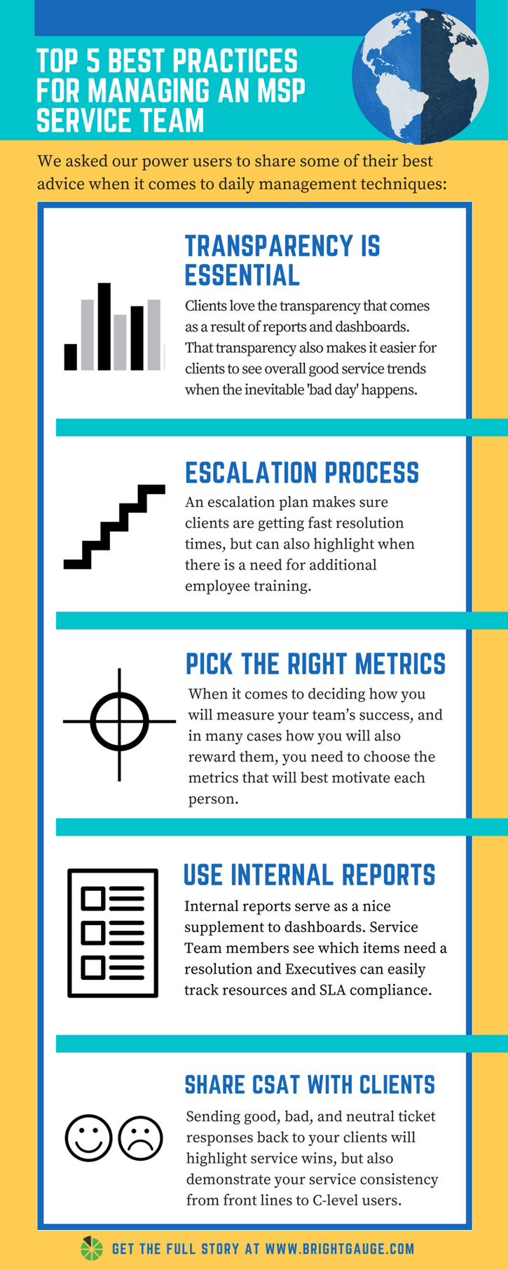 top 5 best practices for managing an MSP Service team